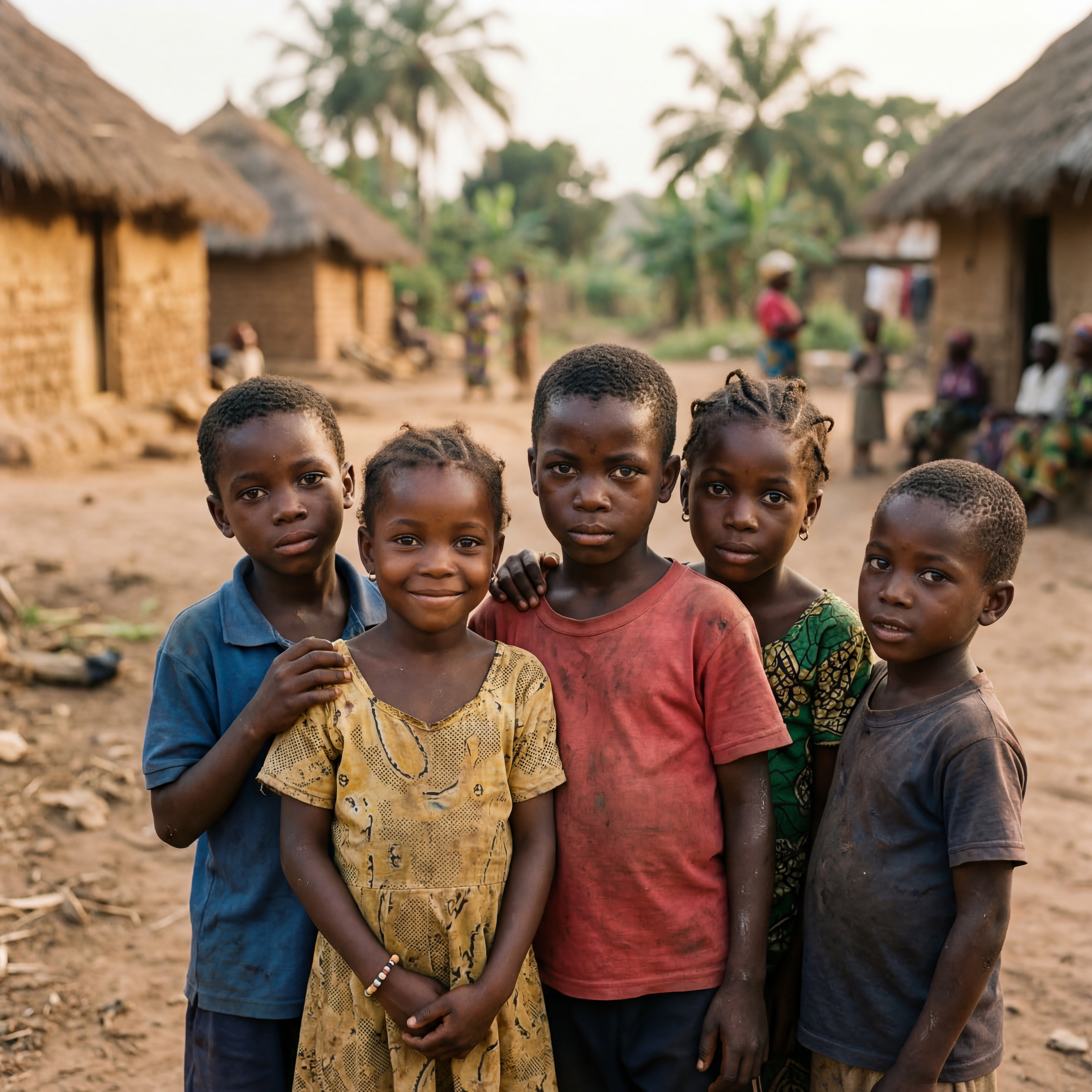 Children in Nigerian village