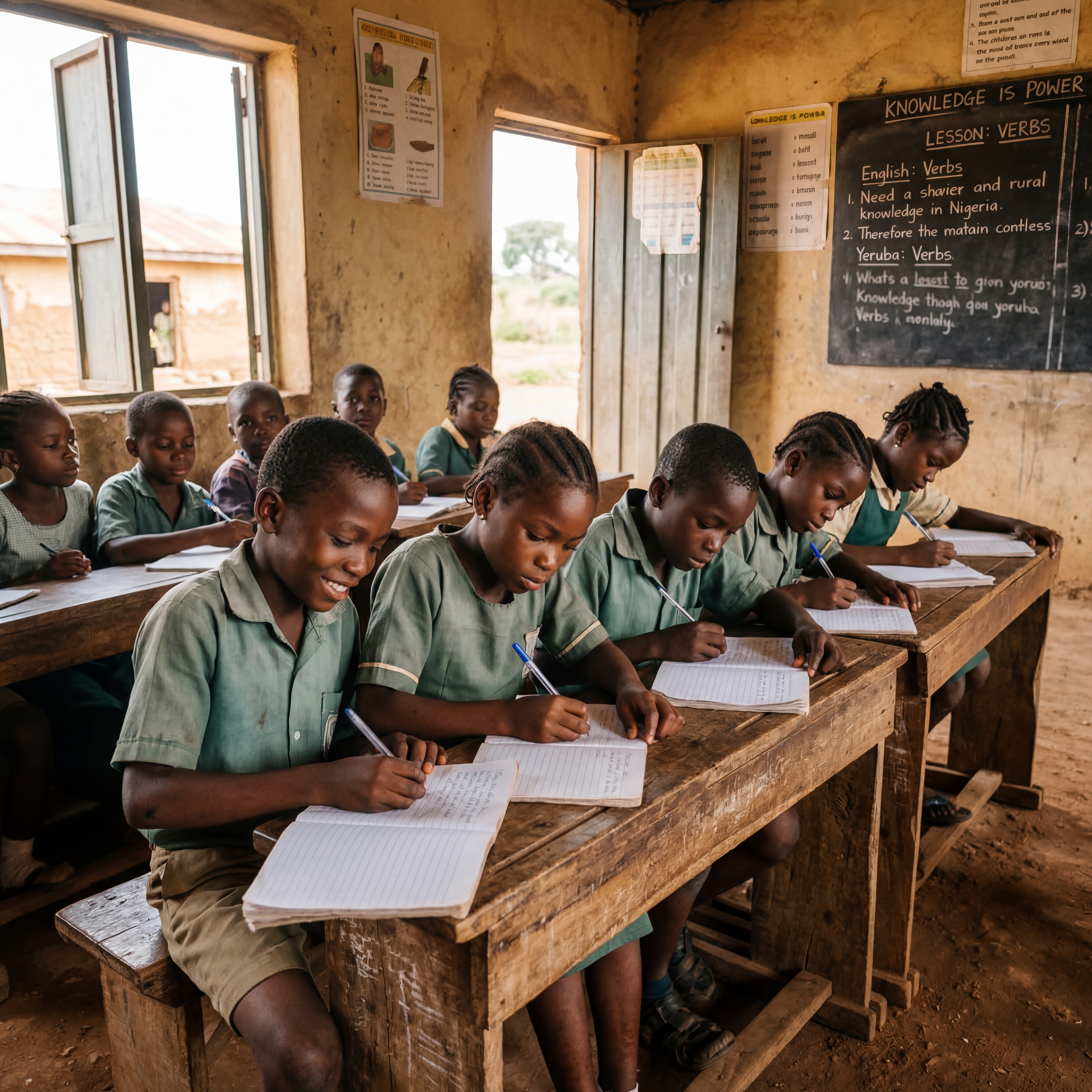 Nigerian students in classroom